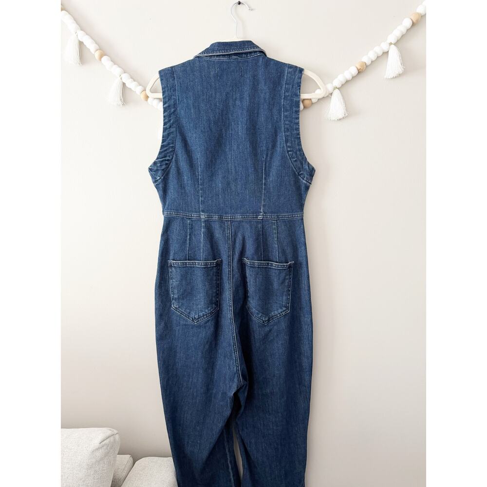 NWOT Free People Crvy Ring The Alarm Flare Leg One Piece Jumpsuit Siren Medium - Picture 4 of 4
